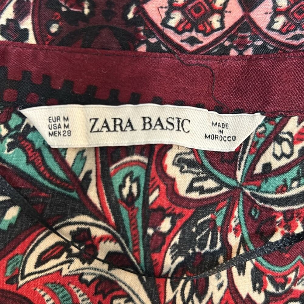 Zara Multi-Pattern Button-Down Blouse - Picture 4 of 4